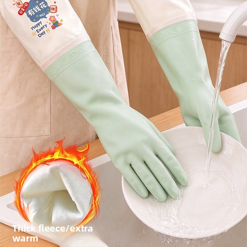 여성용 초장갑, 안감에 부드러운 플리스 소재를 사용하여 - Dish Glove Rubber 리뷰 및 가격