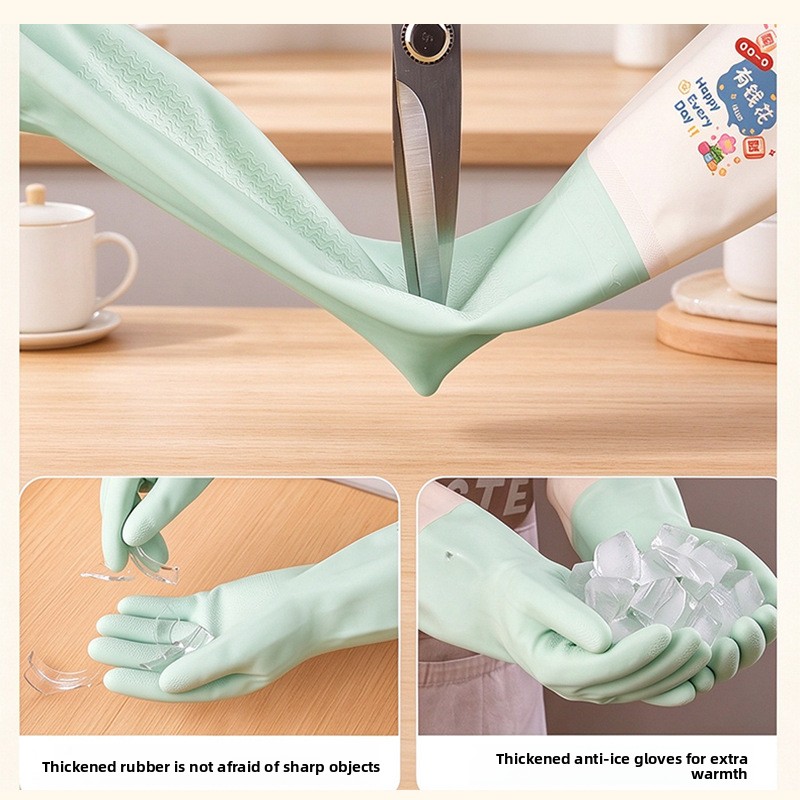 여성용 초장갑, 안감에 부드러운 플리스 소재를 사용하여 - Dish Glove Rubber 리뷰 및 가격