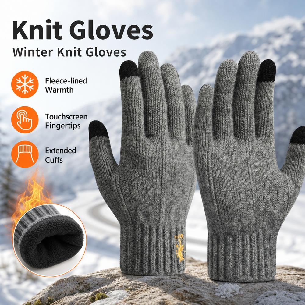 겨울용 니트 장갑, 터치스크린 기능, 플리스 안감, 보 - Wool Glove Lined 리뷰 및 가격